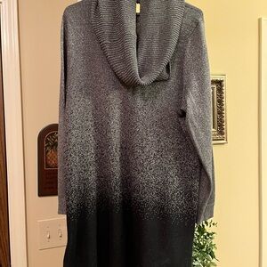 Apt. 9 Gradient Cowl Neck Sweater in Gray and Black
